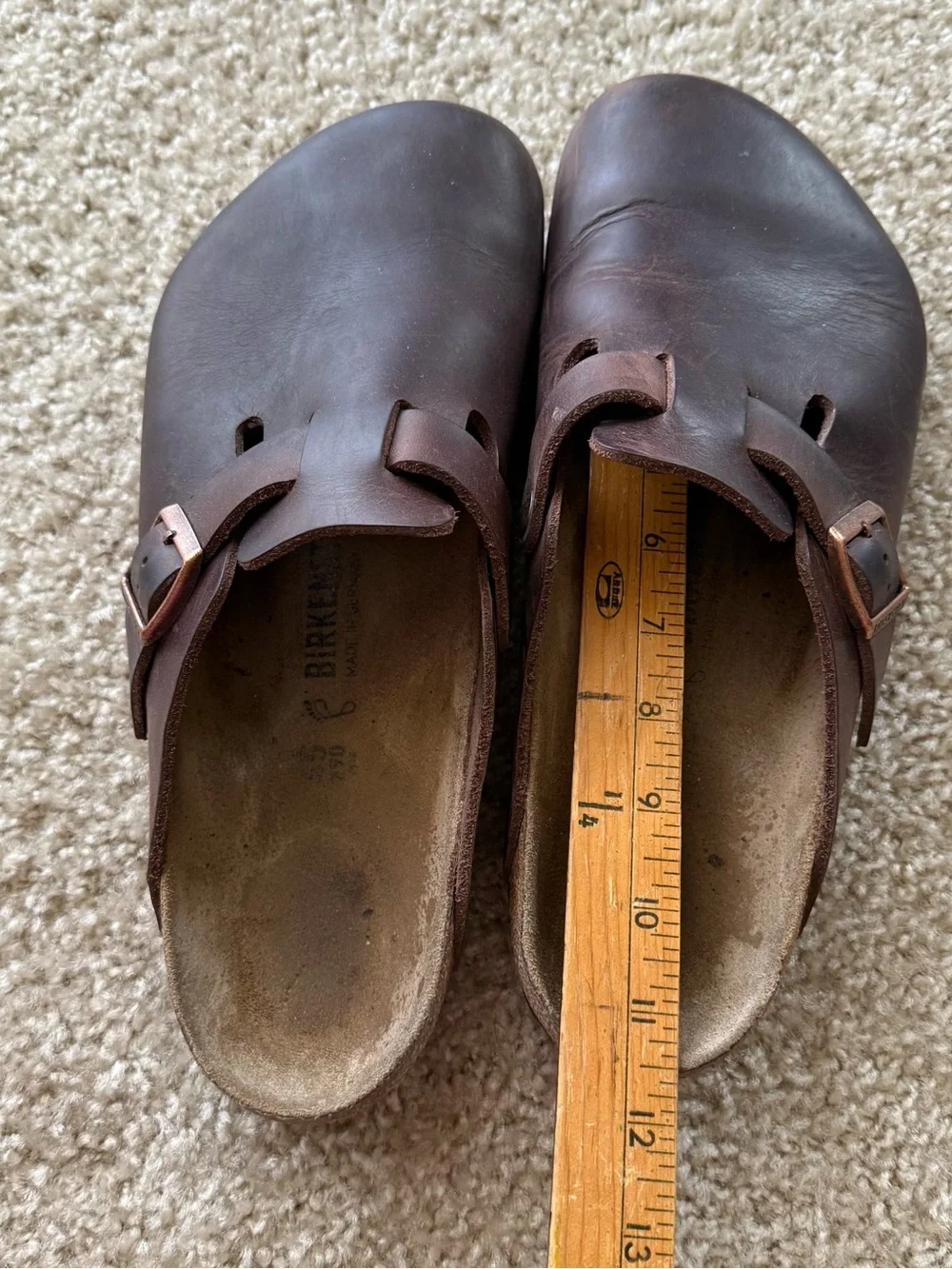 Birkenstock Boston Clog Habana Brown Oiled Leather EU 45 US 12 Sandals